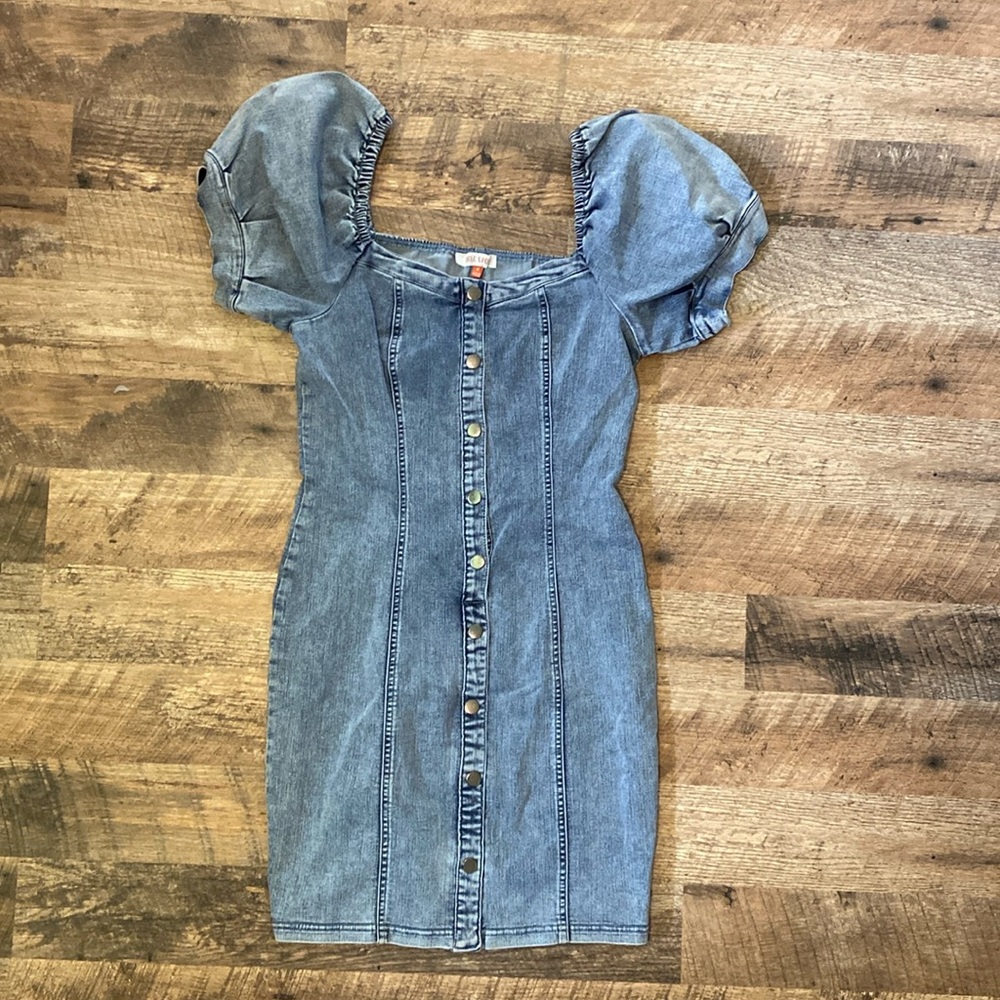 Denim Puff Sleeve Dress